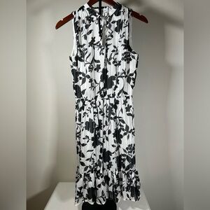 NWT White House Black Market Floral Tiered Halter Mini Dress, Sz XS, Tropical